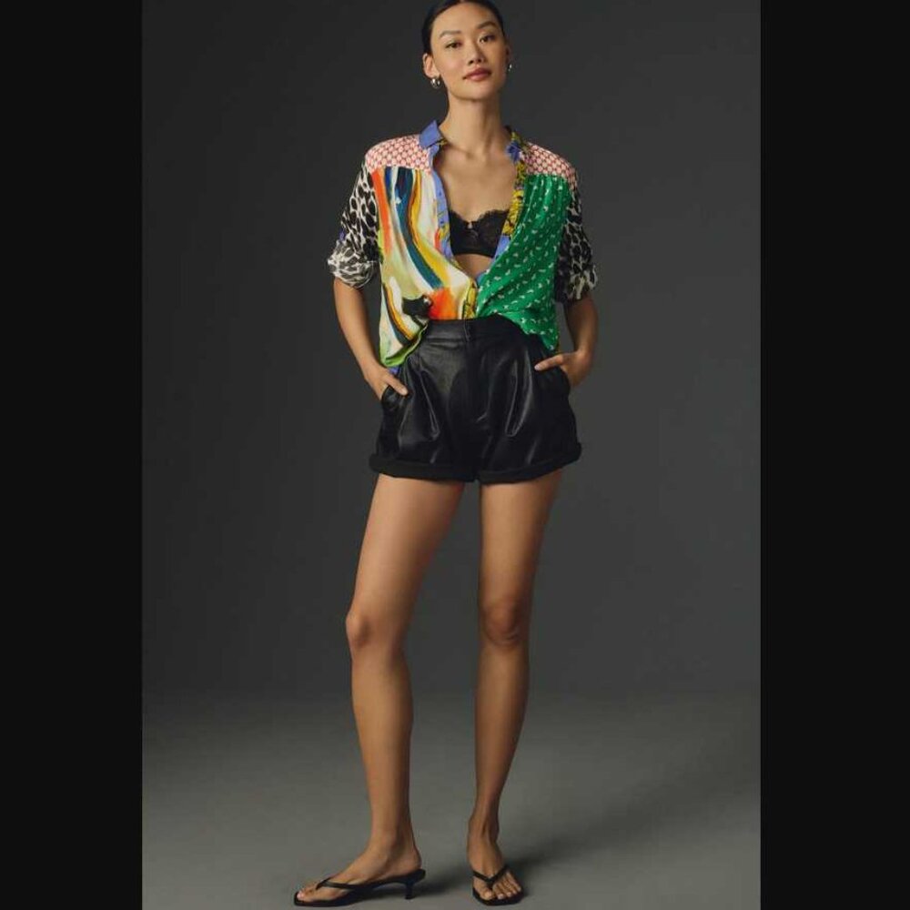 M Maeve x Anthropologie Paz contrast button down shirt blouse 2 - Picture 10 of 10